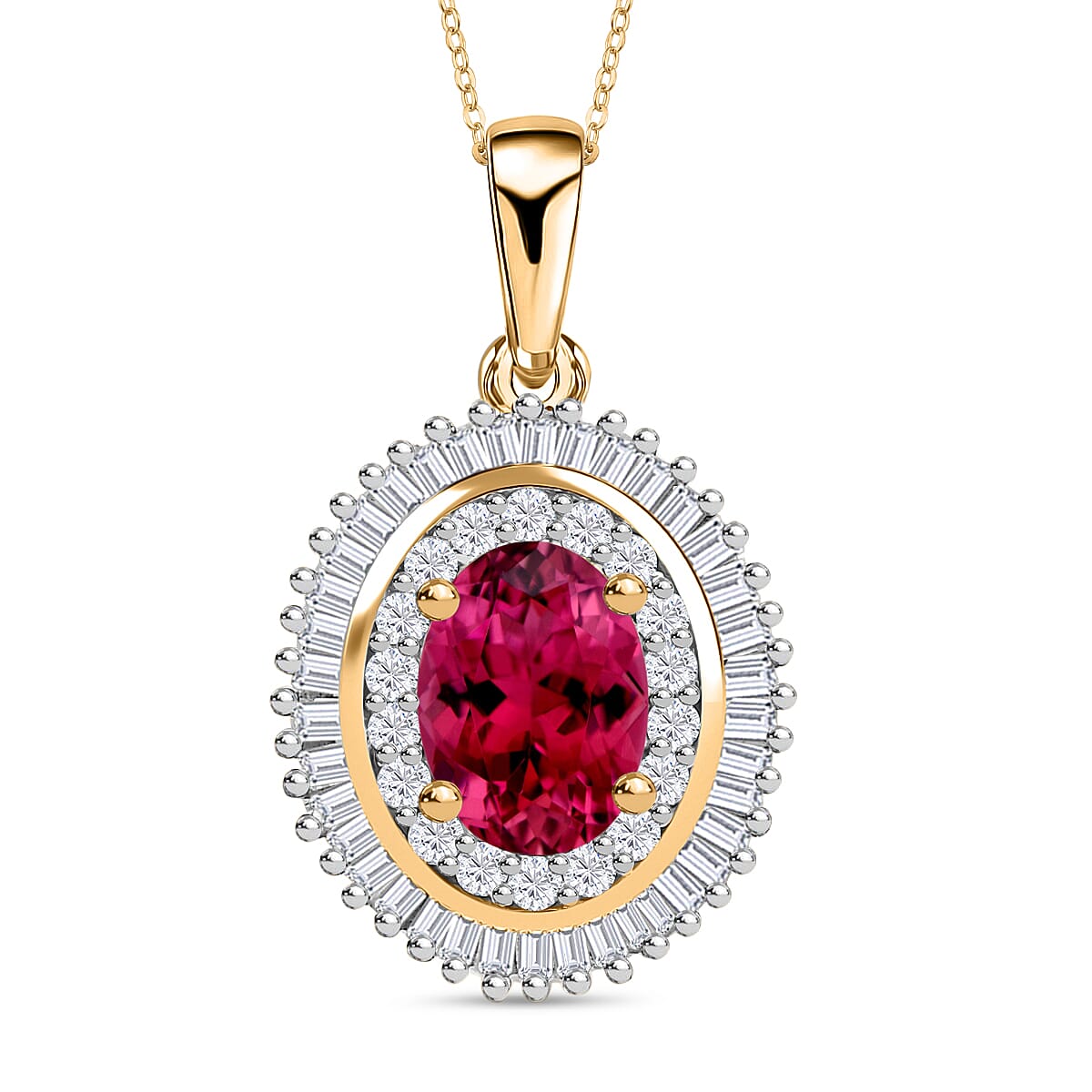 Rhapsody AAAA Mozambique Ruby and E-F VS2 Diamond Pendant Necklace 20 Inches in 950 Platinum 1.08 ctw