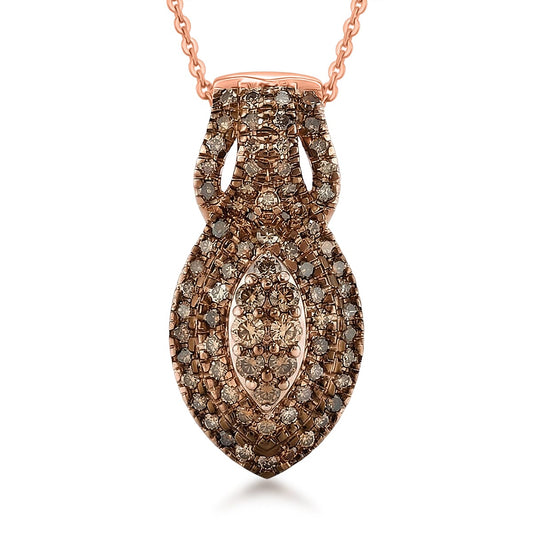 D'Joy Diamond Pendant Necklace 20 Inches in Rhodium Over Sterling Silver 1.00 ctw  4462873