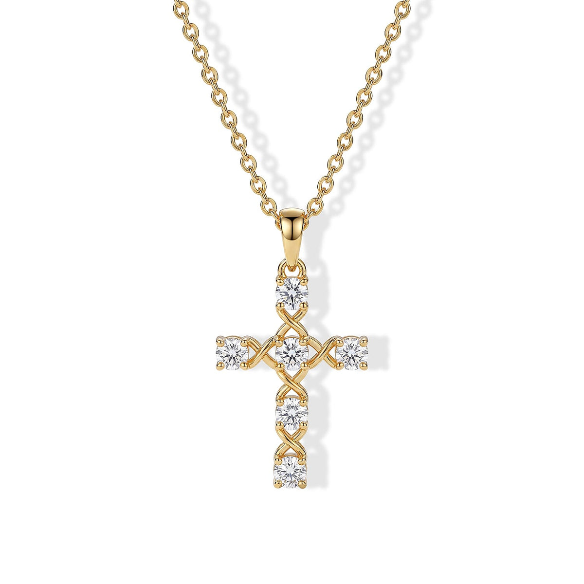 EverTrue Moissanite 1.00 ctw Pendant in Platinum Bond with Stainless Steel Necklace 20 Inches