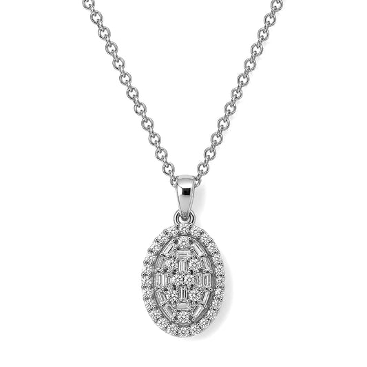 EverTrue Moissanite Pendant in Platinum Bond with Stainless Steel Necklace (20 Inches) 0.70 ctw 4490565
