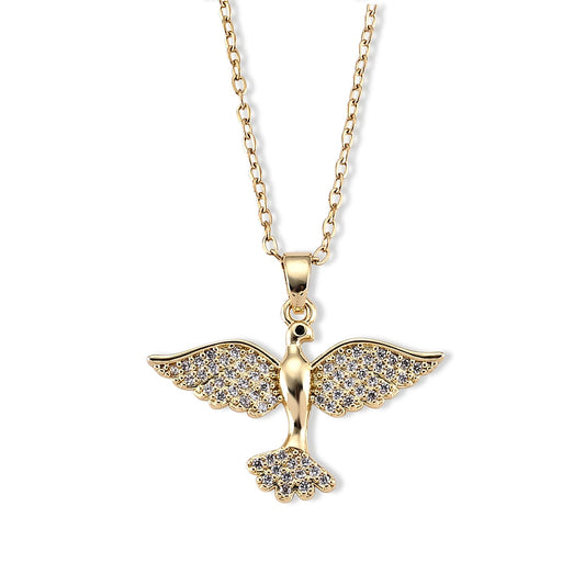 Simulated Diamond Pendant in Goldtone with ION Plated YG Stainless Steel Necklace (16-18 Inches) 2.00 ctw 4494009
