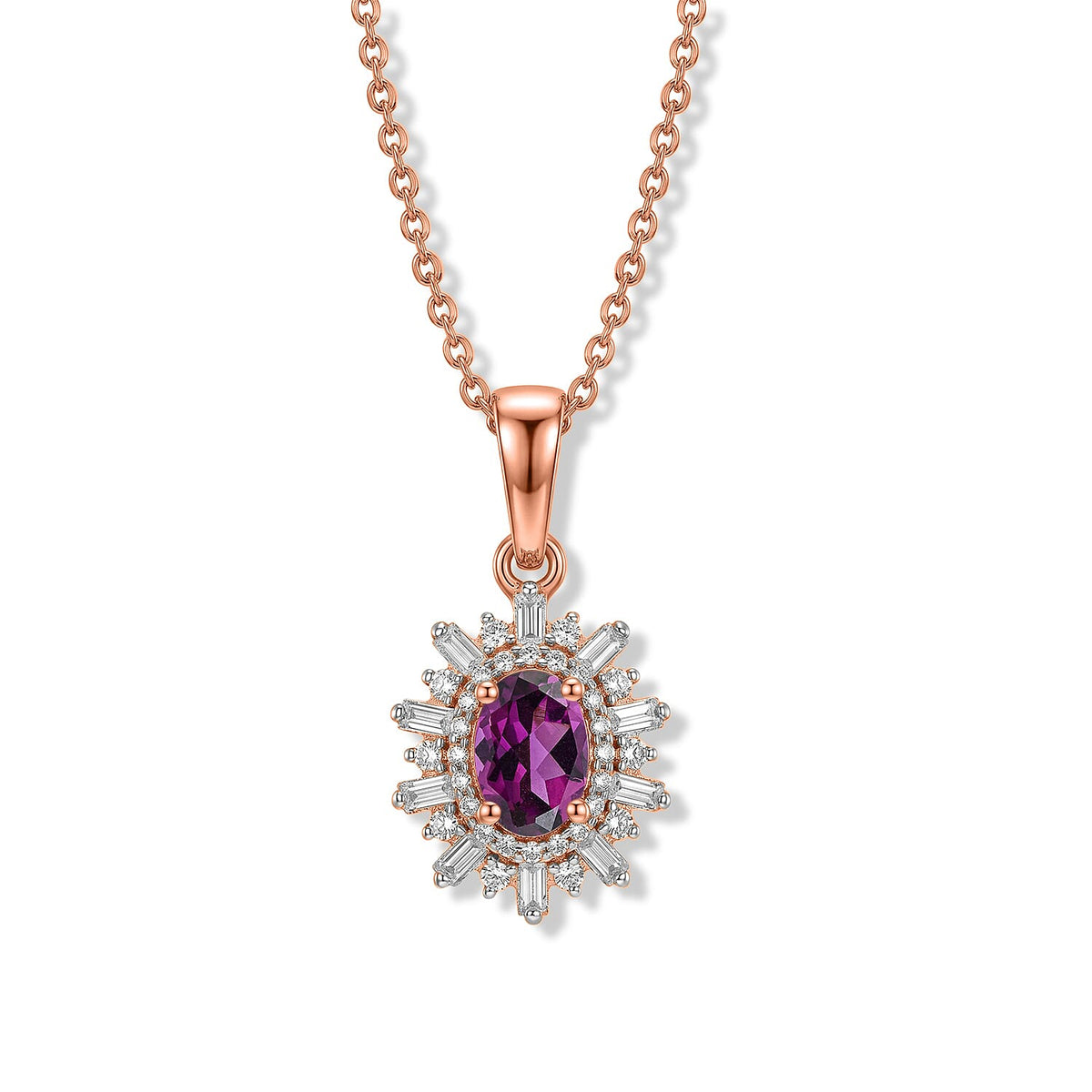 D'Joy Premium Kanchanaburi Blue Sapphire (D) and Moissanite Pendant Necklace (20 Inches) in Rhodium Over Sterling Silver 1.20 ctw
