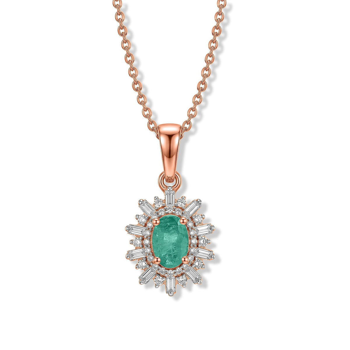 D'Joy Premium Kanchanaburi Blue Sapphire (D) and Moissanite Pendant Necklace (20 Inches) in Rhodium Over Sterling Silver 1.20 ctw