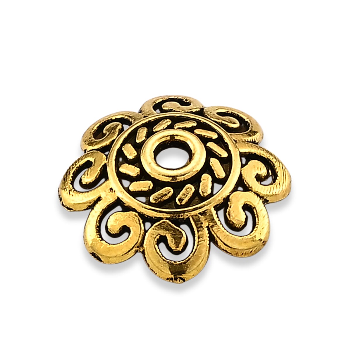 GCS Set of 666pcs Flower Bead Caps in Goldtone