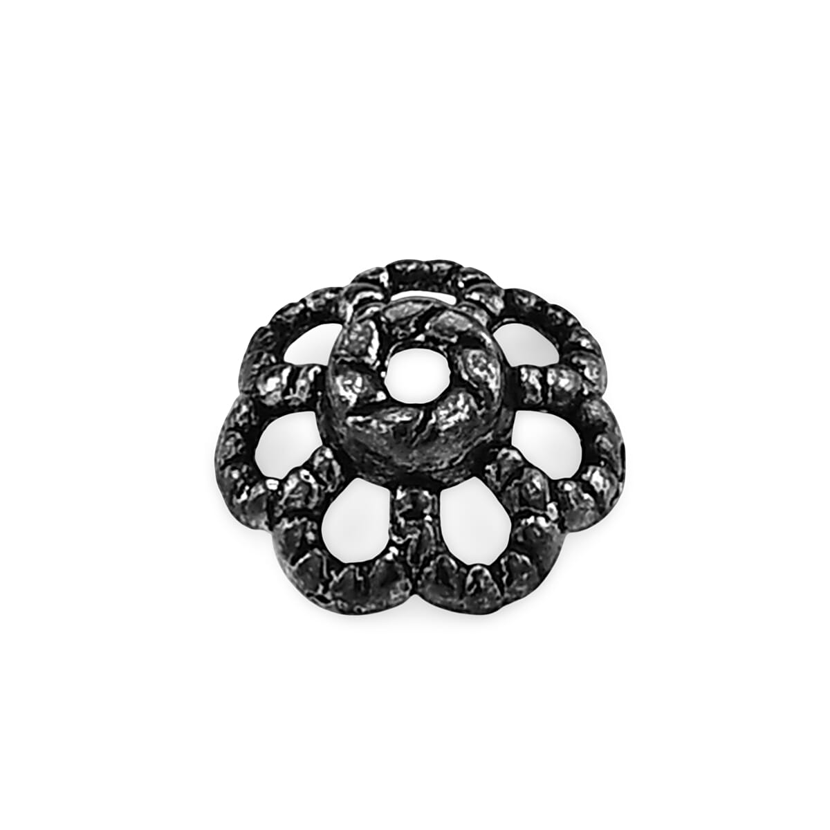 GCS Set of 800pcs Flower Shape Bead Caps in Silvertone