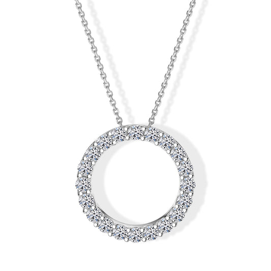 Luxuriant Lab Grown Diamond (G-H,SI) Pendant Necklace (20 Inch) in Rhodium Over Sterling Silver 1.00 ctw