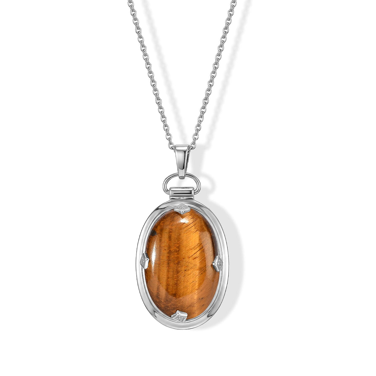 EverTrue Lapis Lazuli 36.65 ctw Pendant Necklace in Stainless Steel 20 Inches