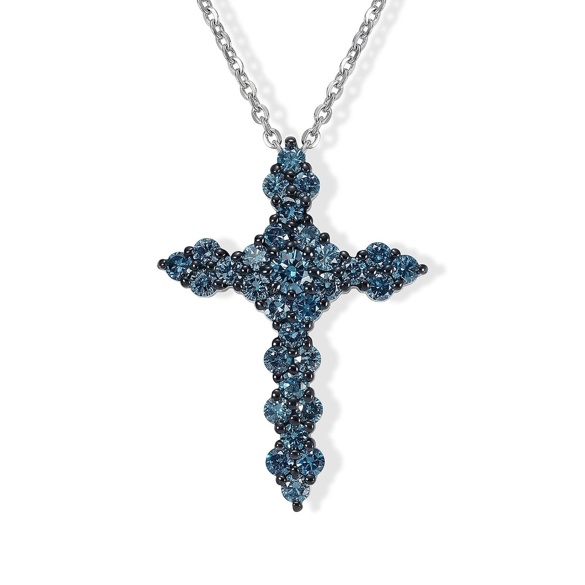 Luxuriant Lab Grown Diamond G-H SI 1 ctw Pendant Necklace in Rhodium Over Sterling Silver 20 Inch
