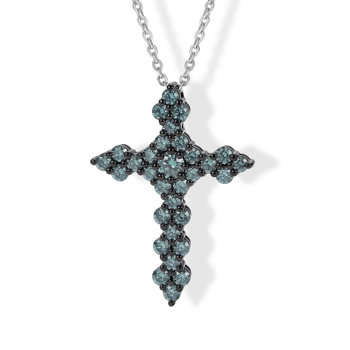 Luxuriant Lab Grown Diamond G-H SI 1 ctw Pendant Necklace in Rhodium Over Sterling Silver 20 Inch