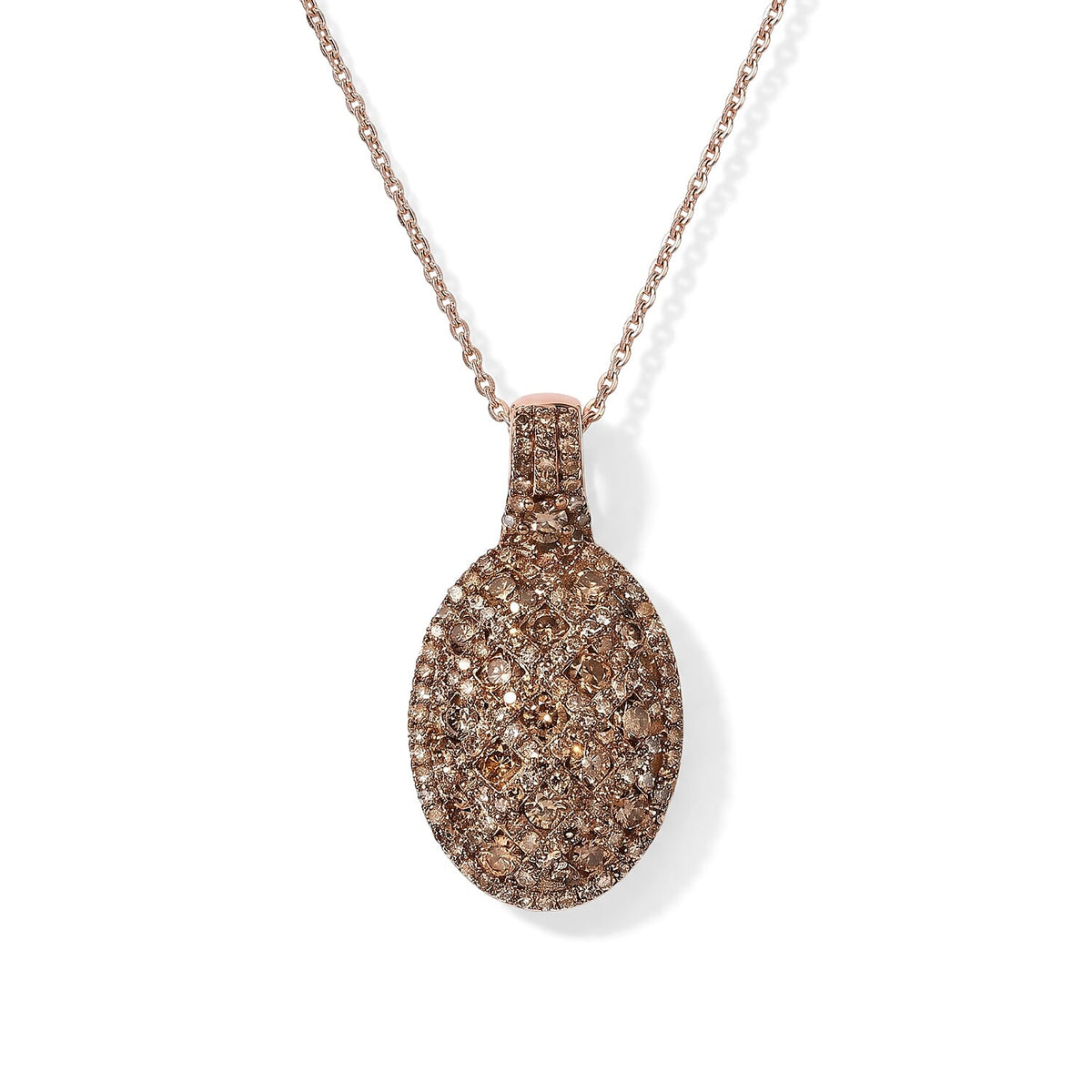 TLV Luxuriant Lab Grown Diamond (G-H, SI) Pendant Necklace (20 Inches) in Rhodium Over Sterling Silver 1.00 ctw
