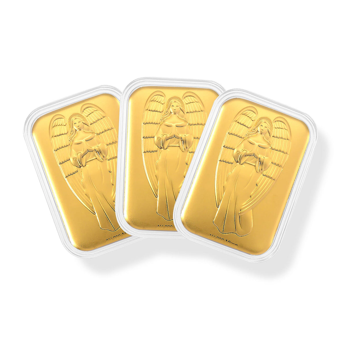 "Set of 3 - Angel Blessings Heaven's whisper, captured in 24K gold."