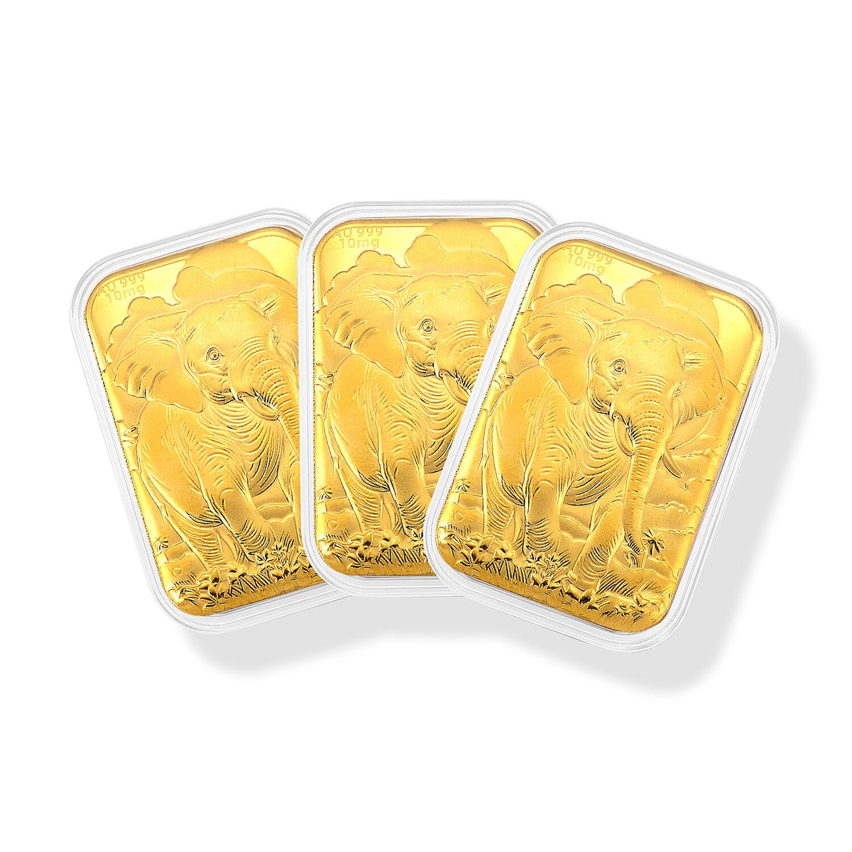 "Set of 3 - Royal Elephant Wisdom that walks beside good fortune."