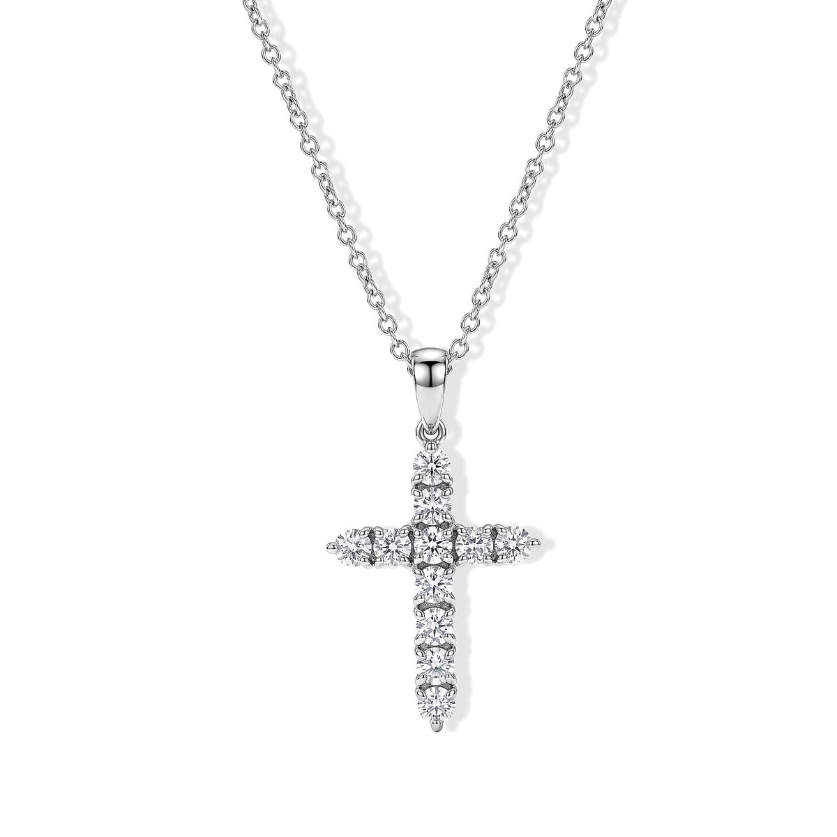 EverTrue Moissanite 1.15 ctw Pendant Necklace in Stainless Steel 20 Inches