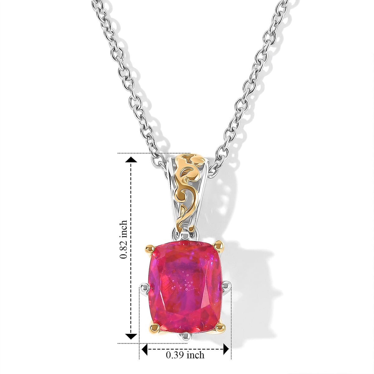 EverTrue Volcanic Triplet Quartz 12.35 ctw Earrings, Ring (Size 7.0), Pendant in 18K YG Plated and Platinum Bond with Stainless Steel Necklace 20 Inches