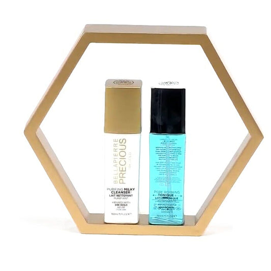 Bellapierre Precious 24k Gold Purifying Milky Cleanser & Sapphires Pore Refining Tonique (2x 5oz, Ships in 5-7 Days)