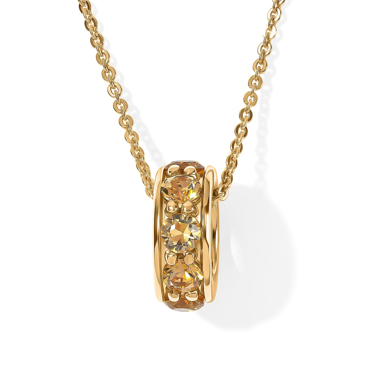 D''Joy Premium Sky Blue Topaz 1.30 ctw Pendant Necklace in 18K Vermeil Yellow Gold Over Sterling Silver 20 Inches