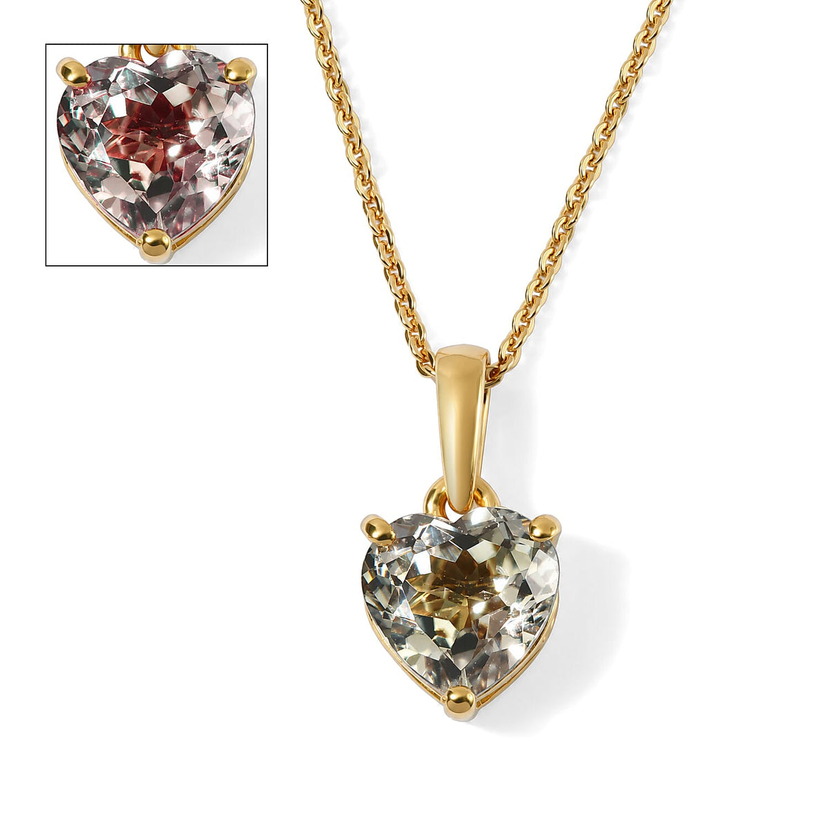Doorbuster D''Joy AAA Turkizite 2.15 ctw Pendant Necklace in 18K Vermeil Yellow Gold Over Sterling Silver 20 Inches