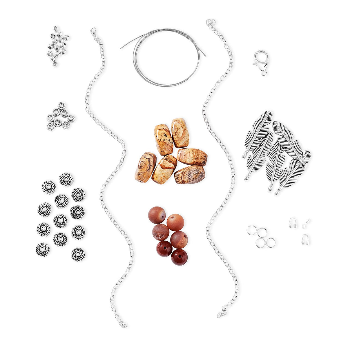 DIY Desert Feather Necklace Kit 484.50 ctw
