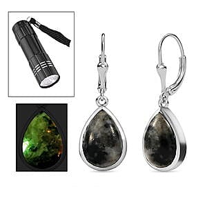 Yooperlite Earrings in Platinum Over Sterling Silver 11.60 ctw