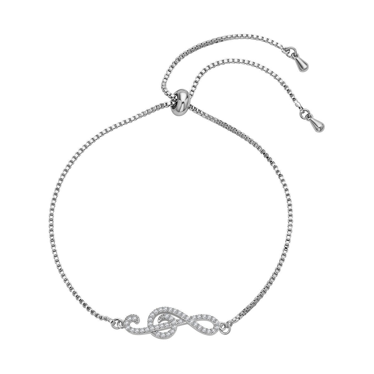 Simulated Diamond Bracelet in Platinum Bond (Adjustable) 0.50 ctw