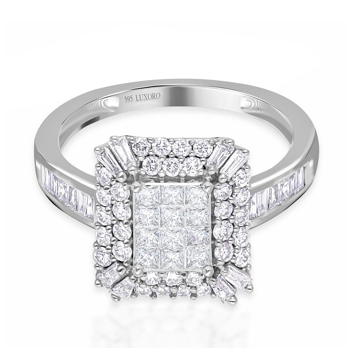 14K White Gold Diamond I1 Ring (Size 10.0) 0.53 ctw
