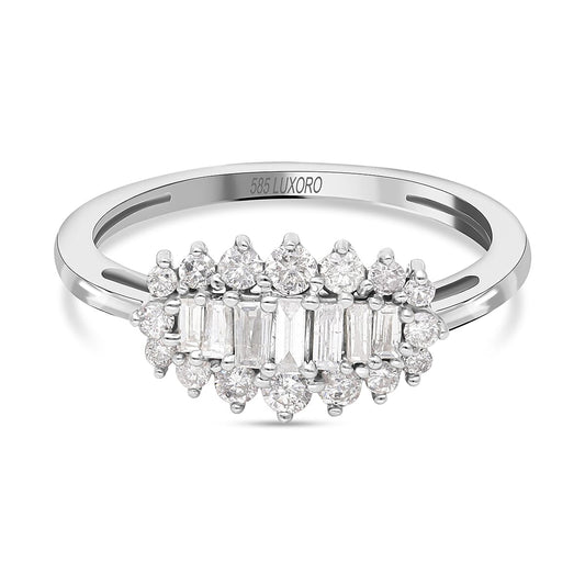 14K White Gold Diamond (I1) Ring (Size 11.5) 0.50 ctw
