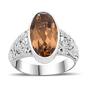 Brazilian Citrine Ring in Sterling Silver (Size 10.0) 7.20 ctw