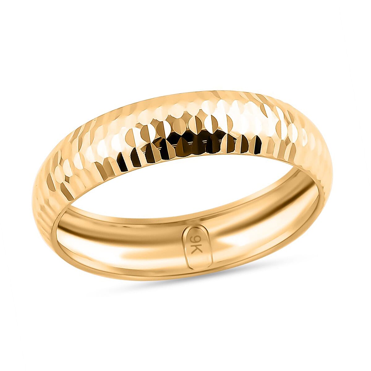 9K Yellow Gold Band Ring (Size 8.0) (0.65 cts)