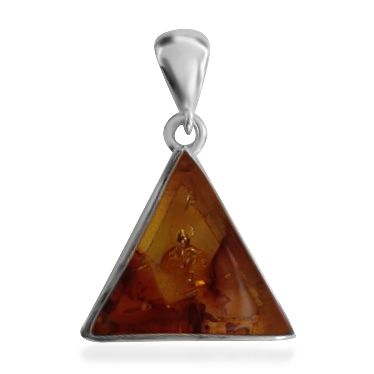 Baltic Amber Pendant without Chain in Sterling Silver...
