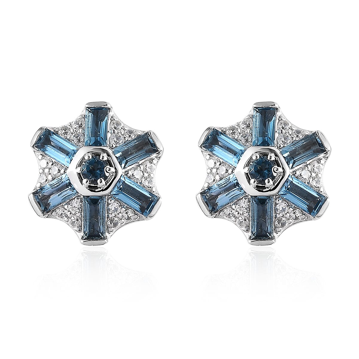 Premium Orissa Rhodolite Garnet, White Zircon Earrings in Rhodium Over Sterling Silver 2.35 ctw