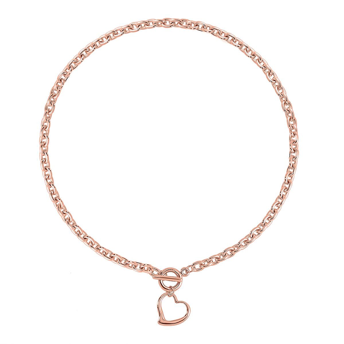 Cable Link Chain Necklace (20.5 Inches) in Rosetone