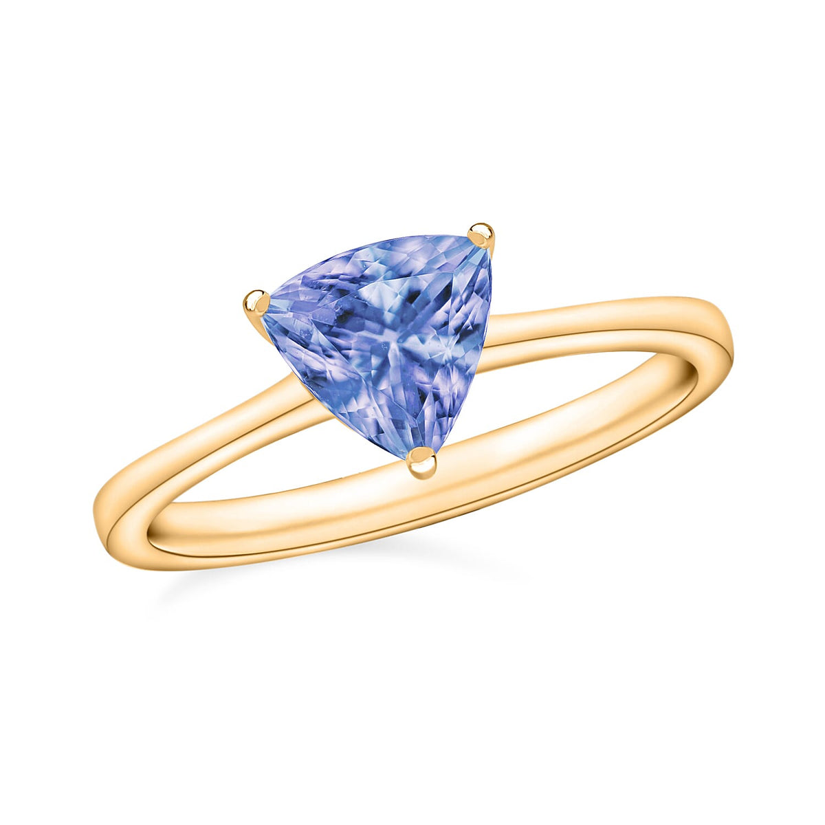 Tanzanite Solitaire Ring in Platinum Over Sterling Silver (Size 10.0) 1.50 ctw