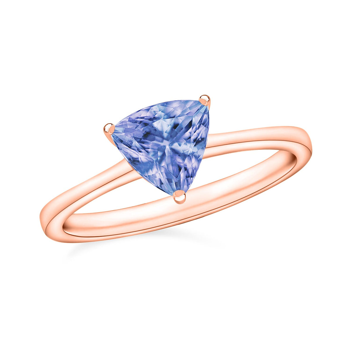 Tanzanite Solitaire Ring in Platinum Over Sterling Silver (Size 10.0) 1.50 ctw
