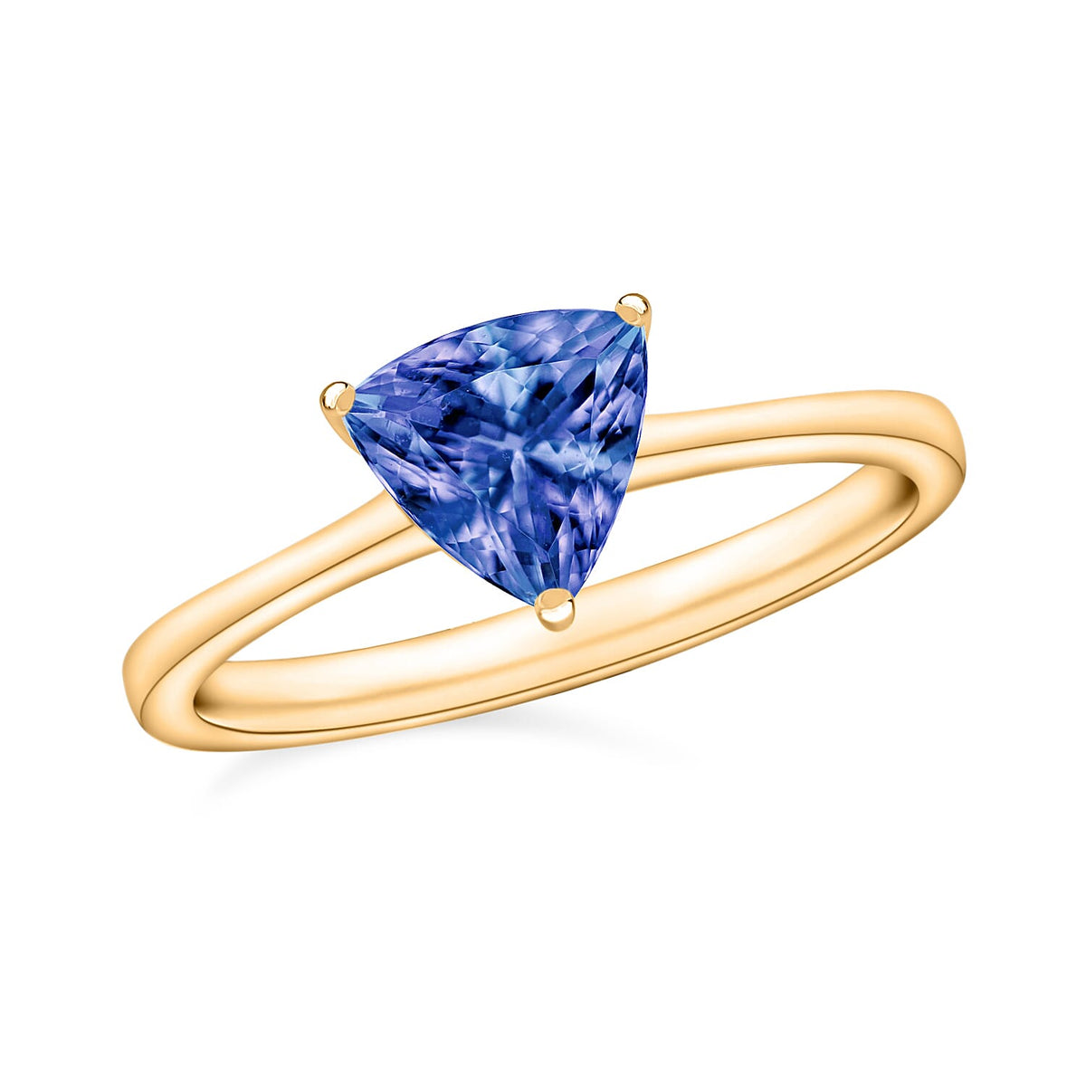 Tanzanite Solitaire Ring in Platinum Over Sterling Silver (Size 10.0) 1.50 ctw
