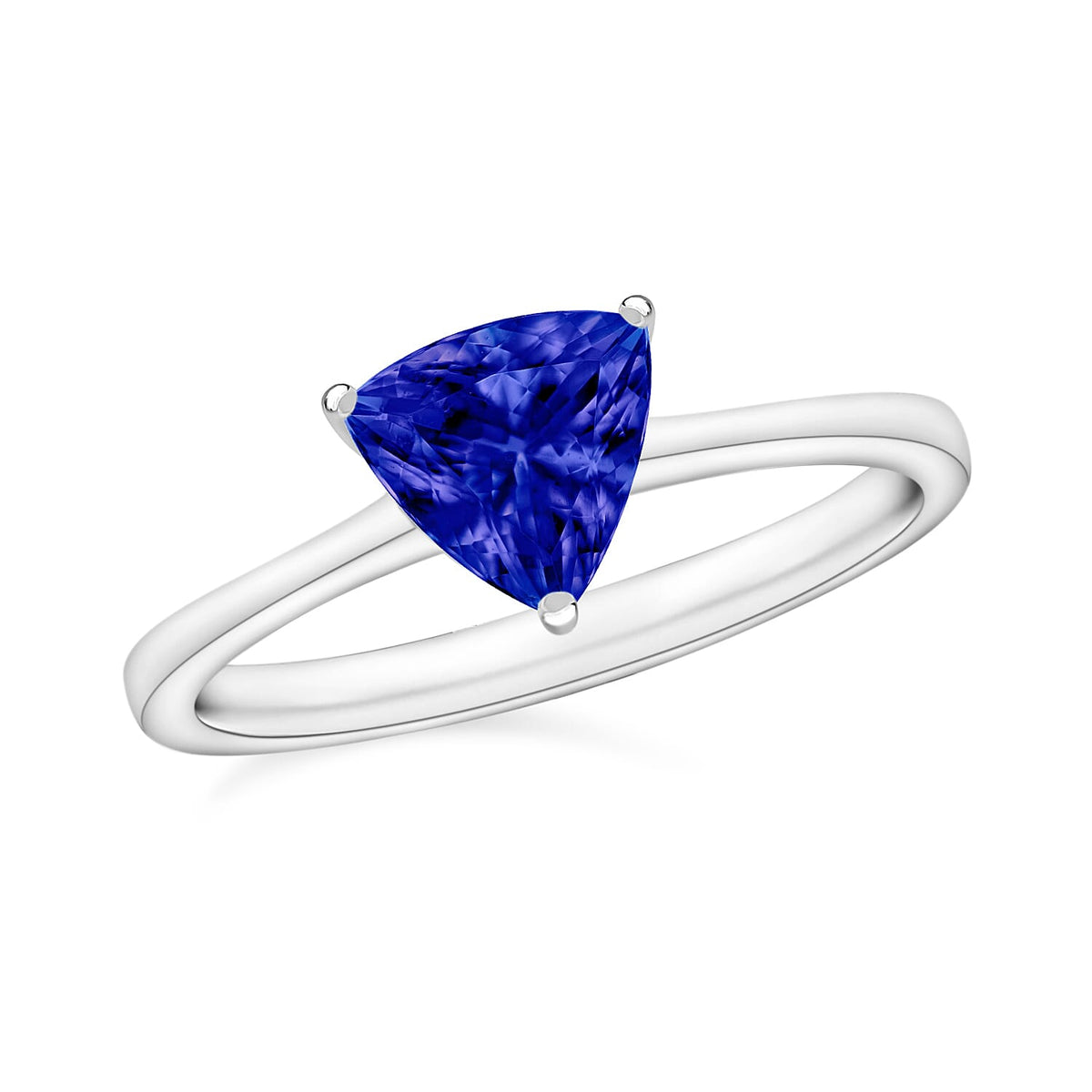 Tanzanite Solitaire Ring in Platinum Over Sterling Silver (Size 10.0) 1.50 ctw