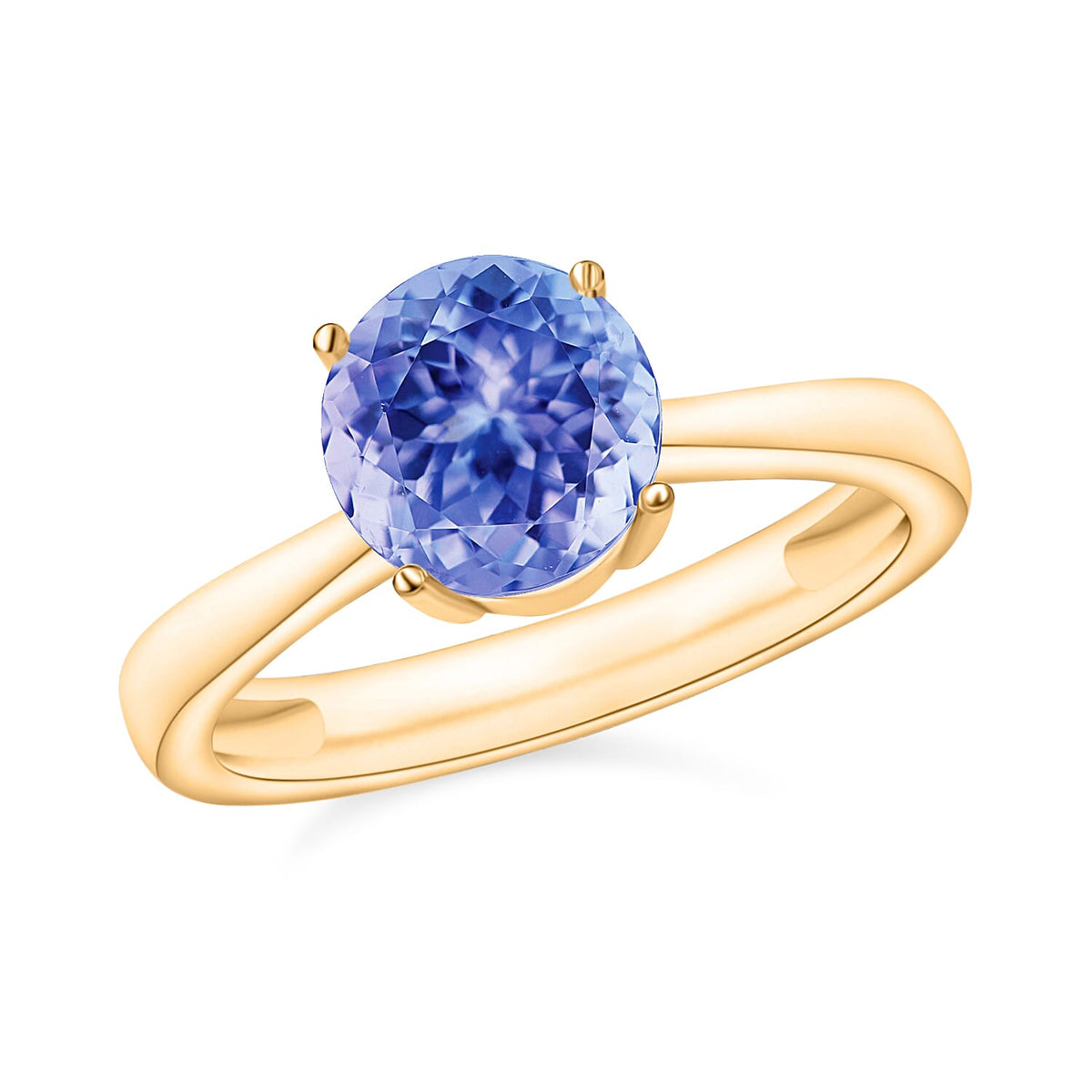 Tanzanite Solitaire Ring in Platinum Over Sterling Silver (Size 10) 1.45 ctw