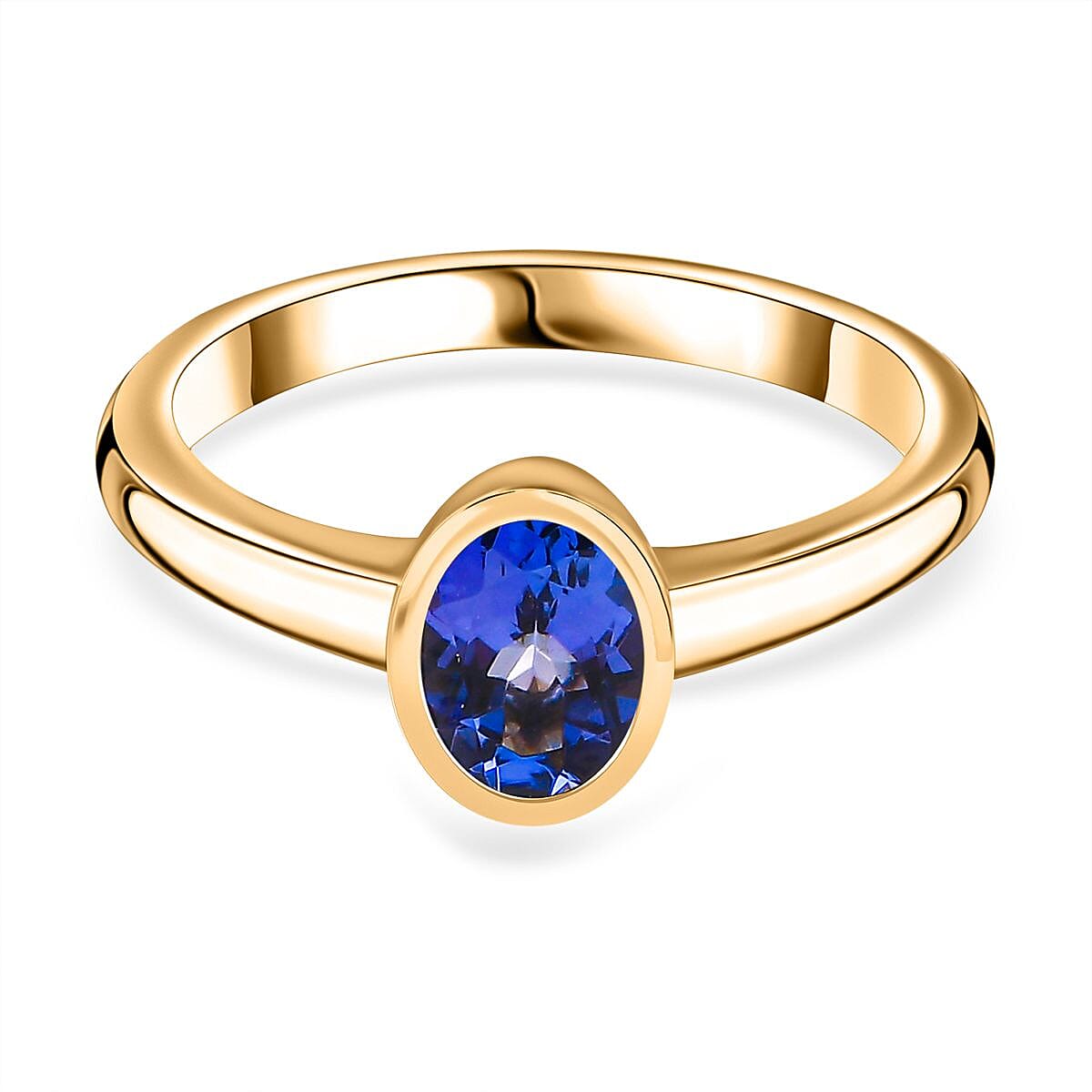 9K Yellow Gold Premium Tanzanite Solitaire Ring (Size 10.0) 0.80 ctw