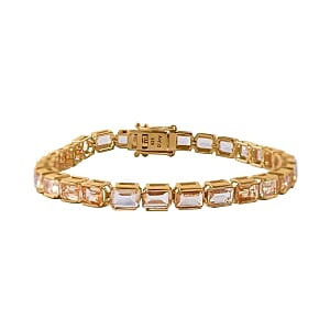 Brazilian Citrine Bracelet in 18K Vermeil YG Over Sterling Silver (8.0 In) 16.44 ctw