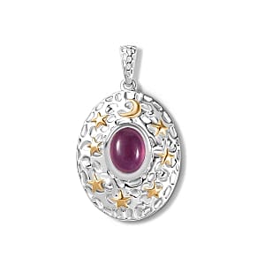Niassa Ruby (FF) Pendant in Rhodium Over Sterling Silver 2.00 ctw