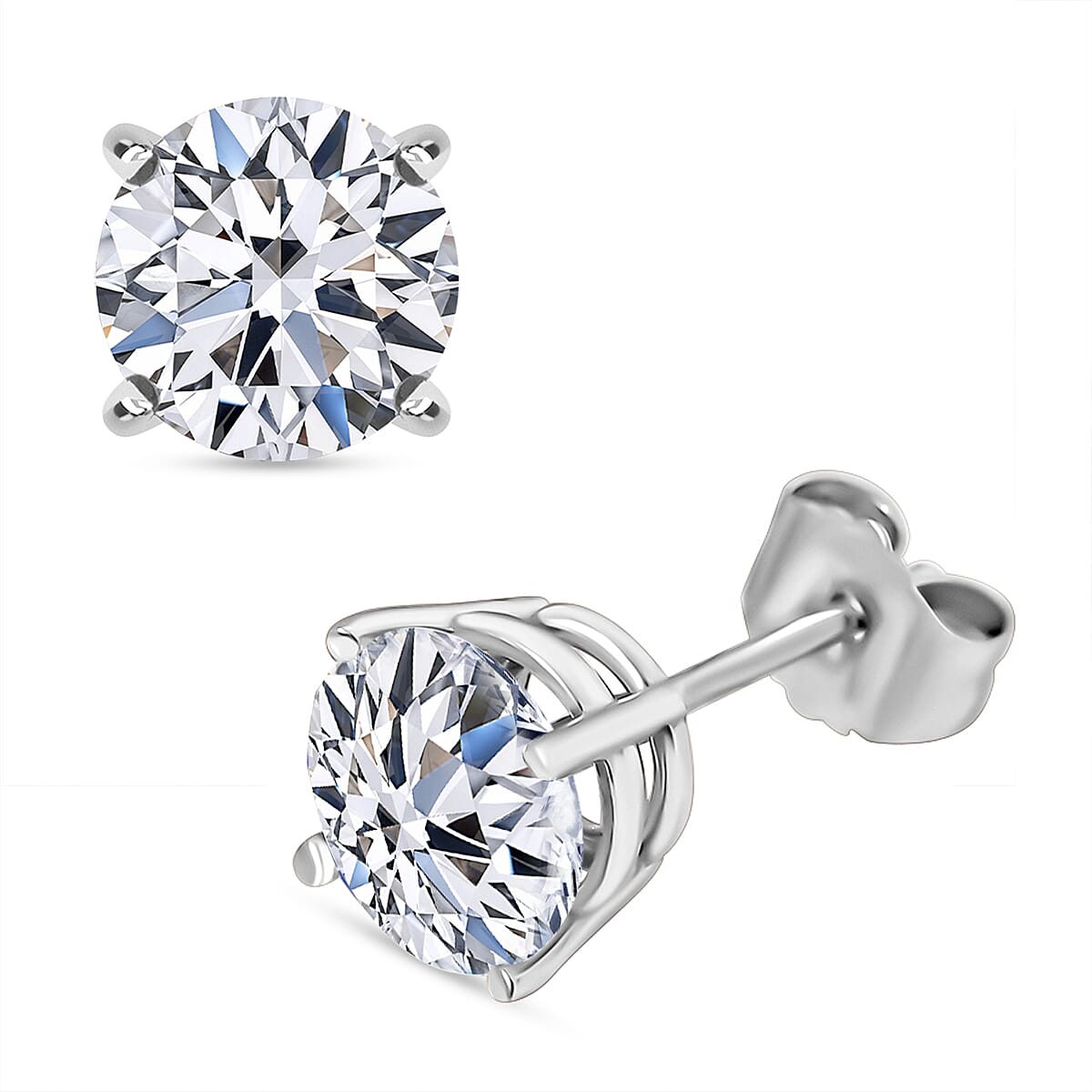 14K White Gold Lab Grown Diamond (E-F, VS) Earrings 2.00 ctw