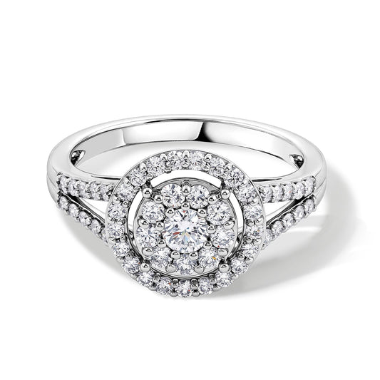 10K White Gold Luxuriant Lab Grown Diamond (SI) Ring (Size 6.5) 0.75 ctw
