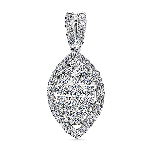 10K White Gold Lab Grown Diamond (SI) Pendant Without Chain 1.00 ctw