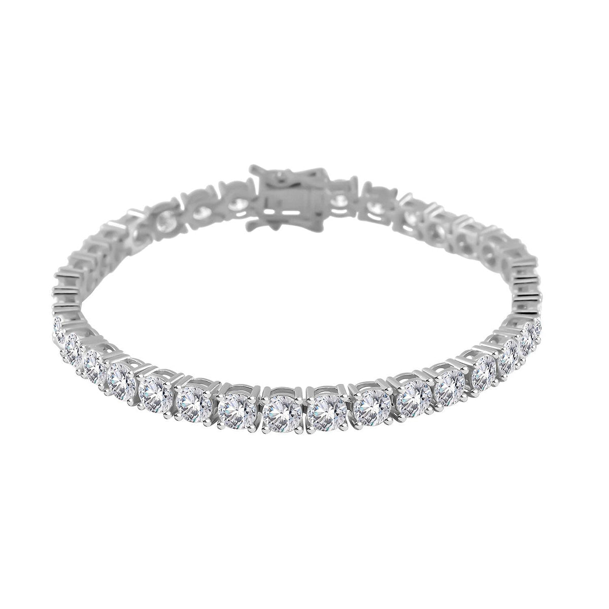 Moissanite Bracelet in Rhodium Over Sterling Silver (8.0 In) 16.65 ctw