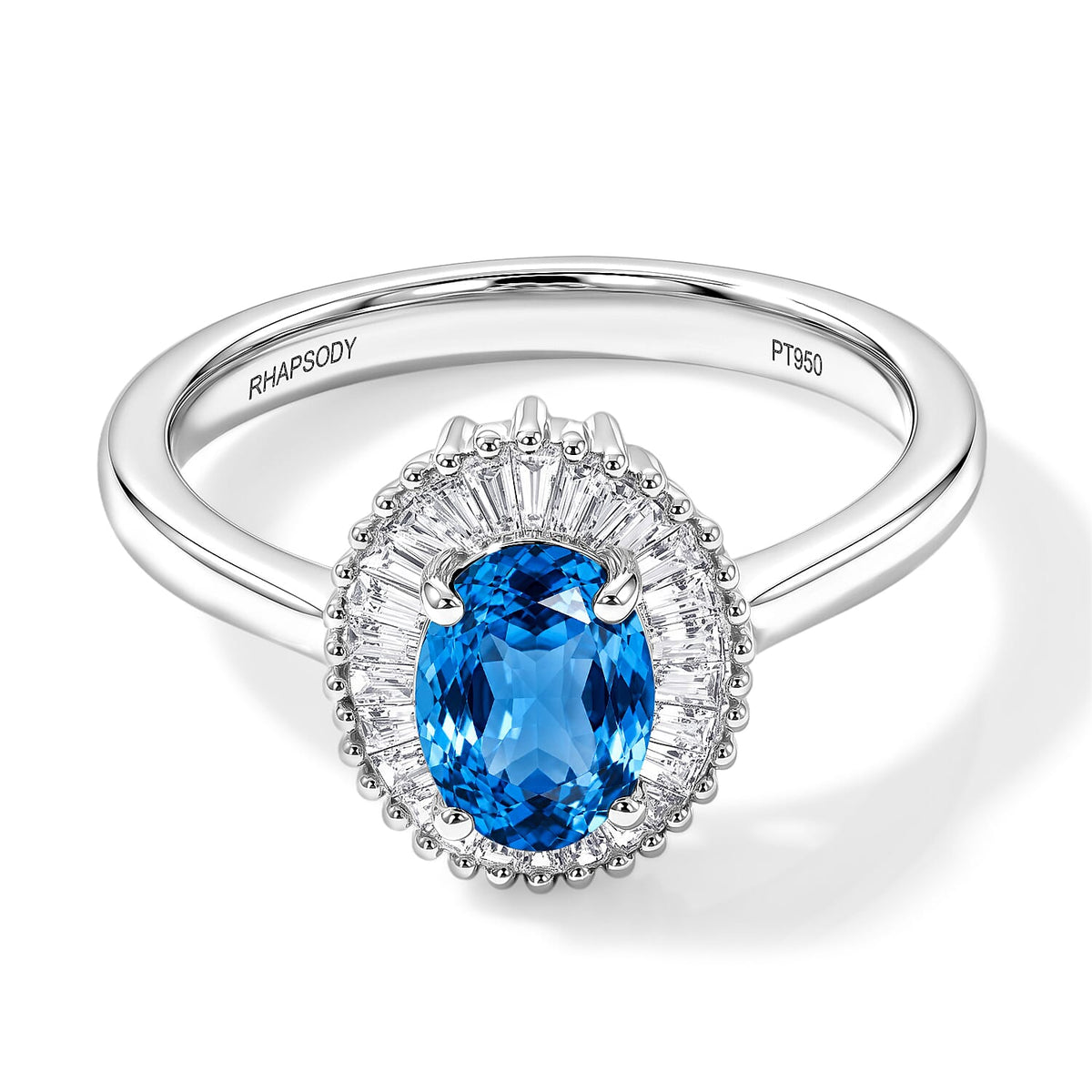 Luxoro Premium Mangoro Aquamarine and G-H I1 Diamond Ring in 14K White Gold (Size 10.0) 1.00 ctw