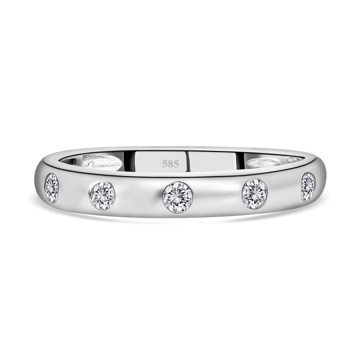 14K White Gold Diamond (I1) Ring (Size 10.0) 0.50 ctw