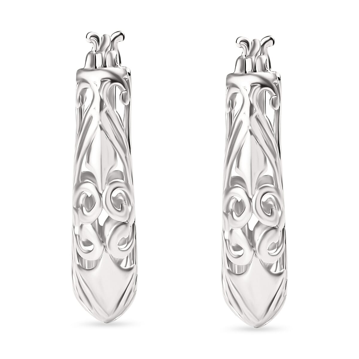 Karis Hoop Earrings in Platinum Bond