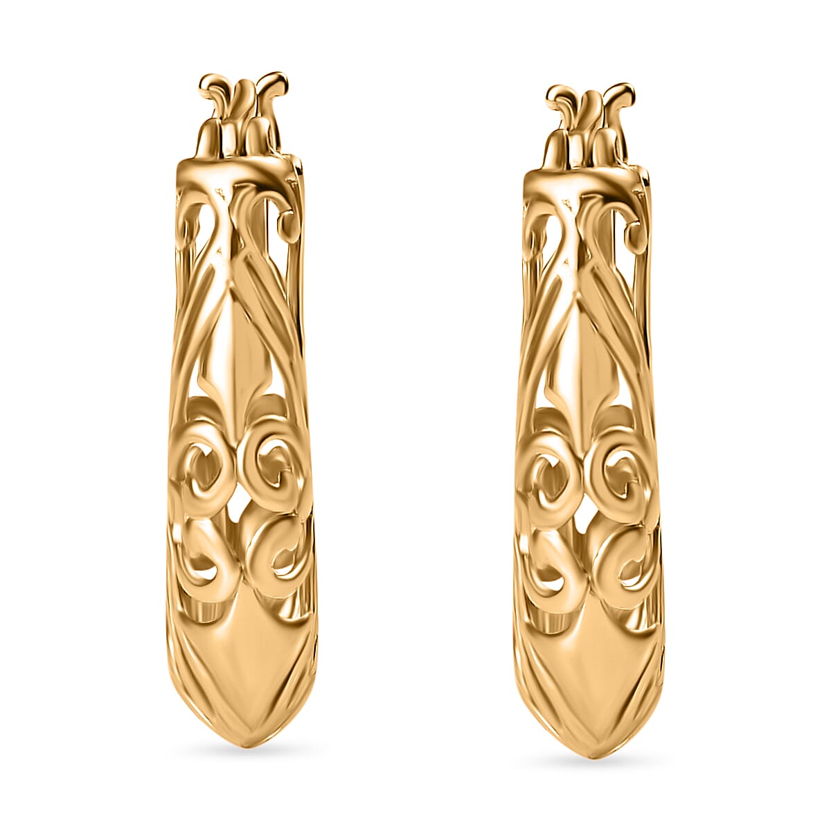 Karis Hoop Earrings in Platinum Bond