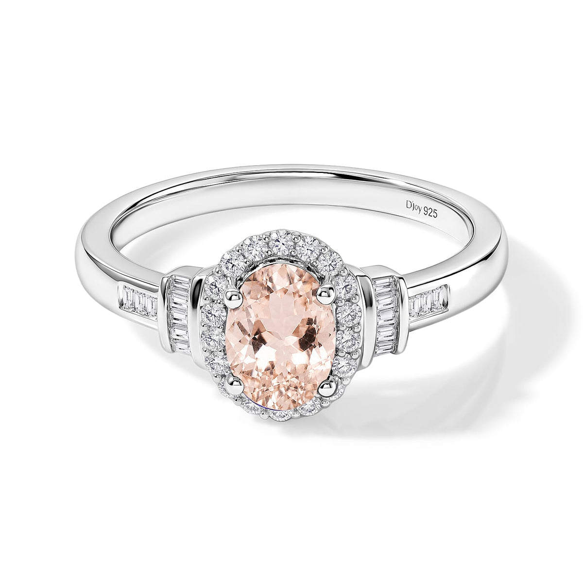 Premium Marropino Morganite and Diamond 1.85 ctw Ring in 18K Vermeil Rose Gold Over Sterling Silver (Size 10.0)