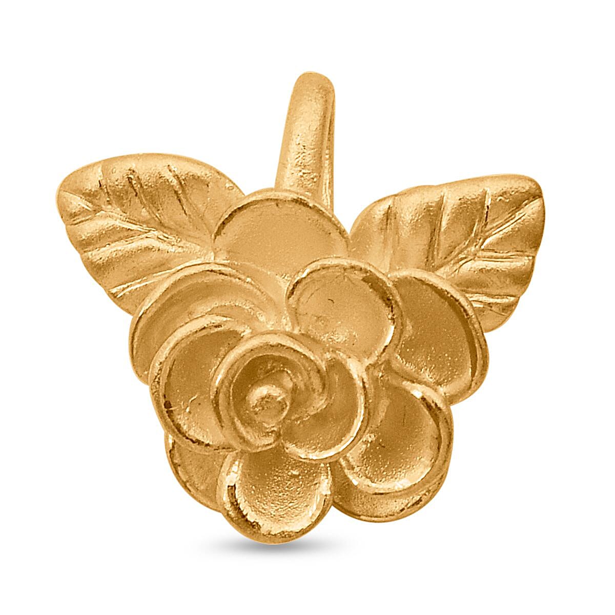 24K Yellow Gold Flower Pendant without Chain (1.0 g)