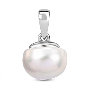 Freshwater Pearl Pendant in Platinum Over Sterling Silver 4.50 ctw